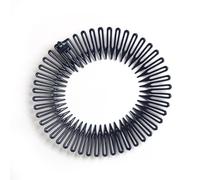 Zig Zag Headband 8pcs Women Plastic Full Circle Stretch Flexible Comb Teeth Headband Hair Band Clip Fixed Accessories(Blue)