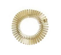 Zig Zag Headband 8pcs Women Plastic Full Circle Stretch Flexible Comb Teeth Headband Hair Band Clip Fixed Accessories(Golden)