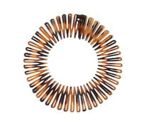 Zig Zag Headband 8pcs Women Plastic Full Circle Stretch Flexible Comb Teeth Headband Hair Band Clip Fixed Accessories(Leopard)