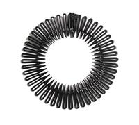 Zig Zag Headband 8pcs Women Plastic Full Circle Stretch Flexible Comb Teeth Headband Hair Band Clip Fixed Accessories(Black)