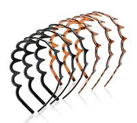 Zig Zag Headbands, 6 Pieces Shark Tooth Hair Comb Hairband, Wavy Shape Plastic Hair Bands, Hair Hoop Accessory for Women Lady Girl