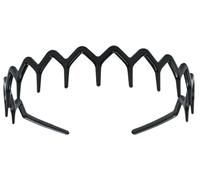 Zig Zag Headbands for Women Non Slip - Fashion Accessories for Slicked Back Styles - Comfortable Comb Headband with Teeth | Ideal Gifts for Women - Tortoise & Black Headband (Black)
