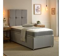 Zig Zag Hybrid Spring Mattress - 19cm Deep Soft Firmness Starlight Beds Grey EU Single