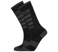 ZIG ZAG - Kid's Znow Ski Sock 2-Pack - Ski socks size 25-28, black