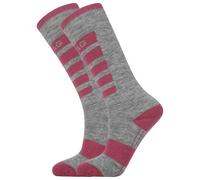 ZIG ZAG - Kid's Znow Ski Sock 2-Pack - Ski socks size 25-28, grey