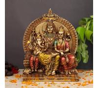 zig zag Lord Shiva & Family Shiv Parivar Religious Statue Idol for Pooja Room Mandir, Temple, Gift Size 8 inches