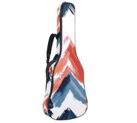 Zig Zag Modern Pattern Acoustic Guitar Gig Bag, 1 cm Thick Padding Waterproof Guitar Case Backpack with Dual Adjustable Shoulder Strap for 40-42 Inch Guitar