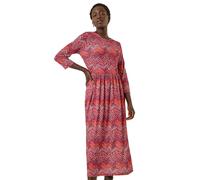 Zig Zag Print Midi Dress Roman Red 14