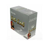 Zig Zag Silver King Size Slim Rolling Paper Full Box - 50 Booklets (32 Leaves Each) Ultra-Thin Gum Arabic, Slow Burning, Made in France