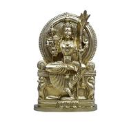 ZIG ZAG Sri Lalitha Tripura Sundari Devi Statue for for Pooja Room, Home, Office and Temple Idol Golden (Size-7 Inches)