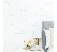 Zig Zag Wall Sticker - Mint Geometric Peel & Stick Decal