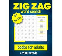 Zig Zag Word Search Books For Adults: Large Print 160 Challenging and Unique Puzzles for Adults and Seniors, Perfect for All Skill Levels