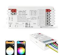 ZigBee 3.0 Pro+ 5-in-1 Smart LED Controller - 20A Max, RGBCCT/RGBW/RGB/CCT/Dimmer, Compatible with ZigBee Hubs, Voice & App Control, for LED Strips (Model GL-C-201P)