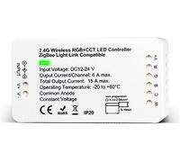 Zigbee Controller RGBCCT LED Strip Controller Smart Dimmer Compatible with Alexa,Google Home and Many Other Zigbee Certified hubs,Controls 6 Wire LED Strips for RGB Cool White and Warm White
