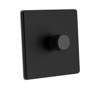 Zigbee Dimmer Smart Switch compatible with Home Assistant, Philips Hue, Hubitat, Amazon Echo | No Neutral Wire | 2-way compatible | LED & Incandescent [RD1 matt black 1-gang]