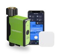 Zigbee Intelligent Garden Watering Timer with ZIGBEE Gateway, Built-in Turbine Water Meter, Up to 10 Programmable Schedules, Compatible with Tuya Smart Life App Home Assistant (ZHA & Z2M)