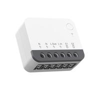 ZigBee Smart Light Switch, 2PCS ZBMINIR2 Mini Relay Hub for Alexa Voice Control, Works with eWeLink Home Assistant, 10A 120V AC, Compact Design for Rocker Momentary SPDT Wall Switches