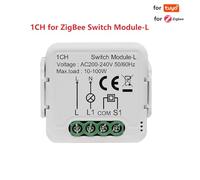 Zigbee Smart Light Switch Module for Tuya & Smart Life App, No Neutral Wire Required, 230V AC, 100W, ABS Housing, 39.2 x 39.2 x 18 mm, White