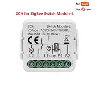 Zigbee Smart Light Switch Module for Tuya & Smart Life Apps, No Neutral Wire Required, 230V AC, 100W, ABS Housing, 39.2 x 39.2 x 18 mm, White
