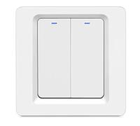 Zigbee Smart Light Switch UK/EU | No Neutral Wire Needed | 2 Gang | Zigbee 3.0 | Works with Home Assistant, Zigbee2MQTT, Alexa, Google Home | Double WHITE (EUK02WZI)