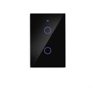 ZigBee Smart Relay Switch for UK, 10A Touch Switch with App Remote Control & Timing Function, Compatible with ZigBee 3.0, Works with Alexa/Google Assistant,(black2 Gang)