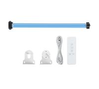 Zigbee Smart Roller Blind Motor for 37mm/38mm Tube, Works with Siri/Google Home/Bixby, APP Control, Built-in 2600mAh Rechargeable Battery, Timing & Limit Setting (Motor with 6 Channel Remote)