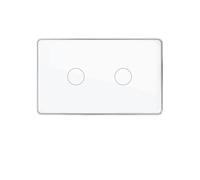 Zigbee Smart Switch Built-in Zigbee Wireless Gateway Touch Wall Light Switch 4x2 Work with Tuya APP Alexa Google Home (2 Gang 1 Way)