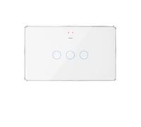 Zigbee Smart Switch Built-in Zigbee Wireless Gateway Touch Wall Light Switch 4x2 Work with Tuya APP Alexa Google Home (3 Gang 1 Way)