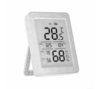 Zigbee Thermo-Hygrometer with Large LCD Display for White | Large LCD display, real-time updates for all 5s, easy to read from a distance, ideal for seniors