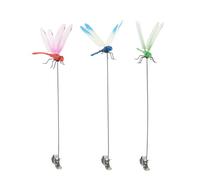 ZIGFRUIT 3 Pack Dragonfly Clip Bug Repellent Fake Dragonfly Realistic Garden Decor Clip On Dragon Fly Keep Bugs Away for Outside