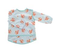 Ziggle Baby Bibs | Waterproof Weaning Bib | Long Sleeve Toddler Bib | Coverall Bibs for Baby | Easy Clean, Mess-Free Mealtime | Squirrels bib