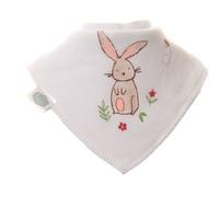 Ziggle Baby Dribble Bib Bunny - White Ziggle White
