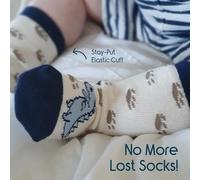 Ziggle Baby Socks 4 Pack | Stay-On Non-Slip Grip for Little Wrigglers | Soft Premium Cotton for Newborns 0-18 Months | Adorable Styles for Happy Tiny Toes