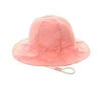 Ziggle Baby Sun Hat, Toddler Sun Hat, Girls Summer Bucket Hat with Chin Strap, Bunnies (1-3 Years) Pink, White