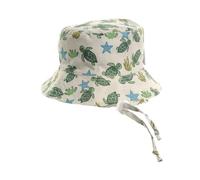 Ziggle Baby & Toddler Sun Hat - Boys Girls Summer Bucket Hat with Adjustable Chin Strap, Lightweight, Breathable, Perfect for Travel, Outdoor Play and Beach Trips Turtles 0-12m