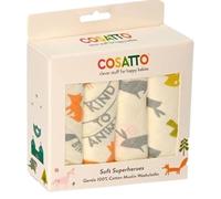 Ziggle Baby Wash Cloths 25x25 cm, 4 Muslin Cotton Reusable Face & Body Towels | Ultra-Soft Baby Wipes for Bathtime & Skincare - Newborn Essentials Gift Set