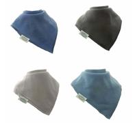 Ziggle Bandana Dribble Bibs Atlantic Pack of 4 in Blue Ziggle Blue