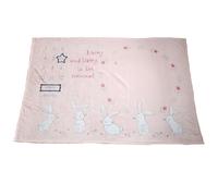 Ziggle Bunnies Milestone Blanket- For Nursery Cot and Pram, New Baby Gift