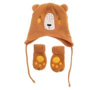Ziggle Cosy Wool Baby Hat & Mittens Set | Soft & Warm Winter Hat & Mitts for Newborns & Toddlers 0-24 Months | UK Designed, Breathable, Gentle on Skin