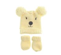 Ziggle Cosy Wool Baby Hat & Mittens Set | Soft & Warm Winter Hat & Mitts for Newborns & Toddlers 0-24 Months | UK Designed, Breathable, Gentle on Skin