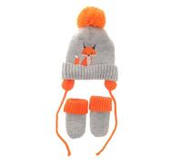 Ziggle Cosy Wool Baby Hat & Mittens Set | Soft & Warm Winter Hat & Mitts for Newborns & Toddlers 0-24 Months | UK Designed, Breathable, Gentle on Skin
