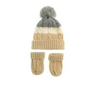 Ziggle Cosy Wool Baby Hat & Mittens Set | Soft & Warm Winter Hat & Mitts for Newborns & Toddlers 0-24 Months | UK Designed, Breathable, Gentle on Skin