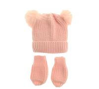 Ziggle Cosy Wool Baby Hat & Mittens Set | Soft & Warm Winter Hat & Mitts for Newborns & Toddlers 0-24 Months | UK Designed, Breathable, Gentle on Skin Pink
