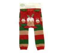 Ziggle Leggings & Socks Set - Christmas Pudding in Dark Red | Size: 0-6 m Ziggle Dark Red 0-6 m