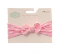 Ziggle Women's Baby Top Bow Turban Headband in Pink/White Hearts