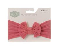 Ziggle Women's Baby Top Bow Turban Headband in Raspberry