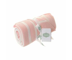Ziggle Women's Pink & White Stripes Baby Blanket Ziggle Pink