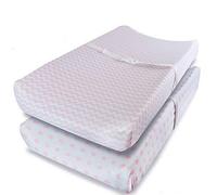 Ziggy Baby Jersey Cotton Changing Pad Cover, Pink/White, by Ziggy Baby