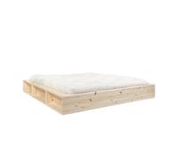 Ziggy Bed Frame 140x200 Clear Lacquered Pine