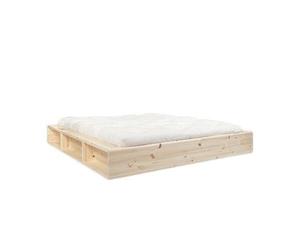 Ziggy Bed Frame 160x200 Clear Lacquered Pine